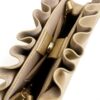 Gold Pleated Clutch Bag with Chain Strap