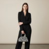 Faux Fur Zebra Print Mini Handbag