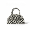 Faux Fur Zebra Print Mini Handbag