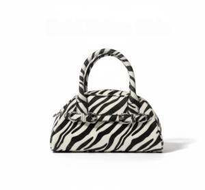 Faux Fur Zebra Print Mini Handbag