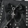 Gothic Lace Bow Studded Backpack