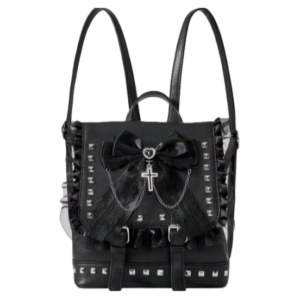 Gothic Lace Bow Studded Backpack