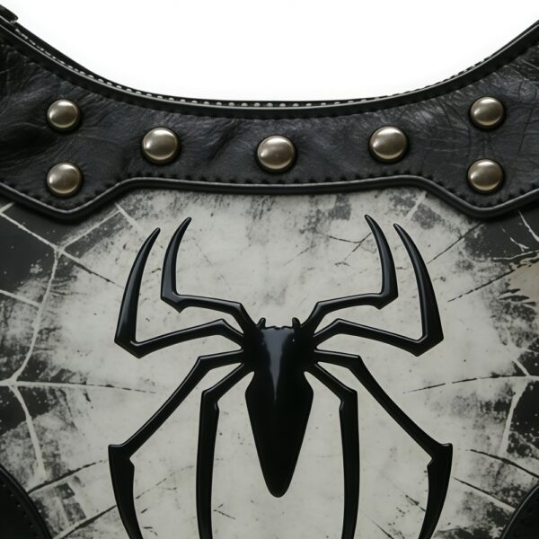 Spider Studded Hobo Shoulder Bag