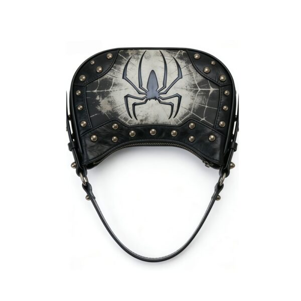 Spider Studded Hobo Shoulder Bag