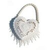 Romantic Fringe Heart Pearl Mini Bag