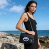 Evil Eye Studded Crossbody Bag