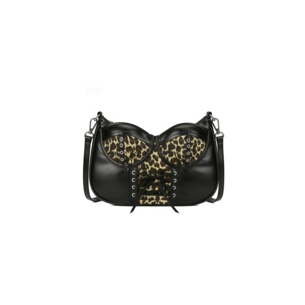 Leopard Corset-Style Crossbody Bag