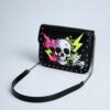 Neon Skull Studded Crossbody Bag