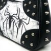 Spider Print Studded Hobo Shoulder Bag