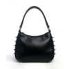 Spider Print Studded Hobo Shoulder Bag