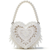 Romantic Fringe Heart Pearl Mini Bag
