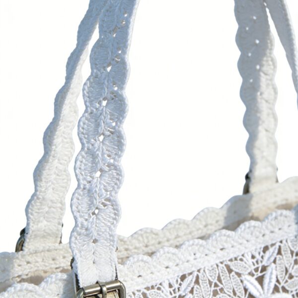 Bohemian White Lace Tote Bag