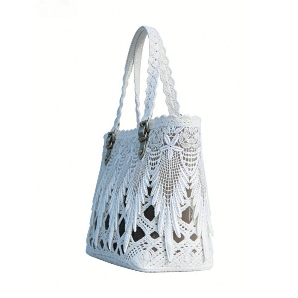 Bohemian White Lace Tote Bag