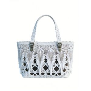 Bohemian White Lace Tote Bag