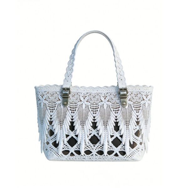 Bohemian White Lace Tote Bag