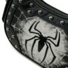 Spider Studded Hobo Shoulder Bag