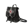 Gothic Rhinestone Cross Ruffle Mini Backpack