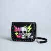 Neon Skull Studded Crossbody Bag