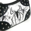 Spider Print Studded Hobo Shoulder Bag