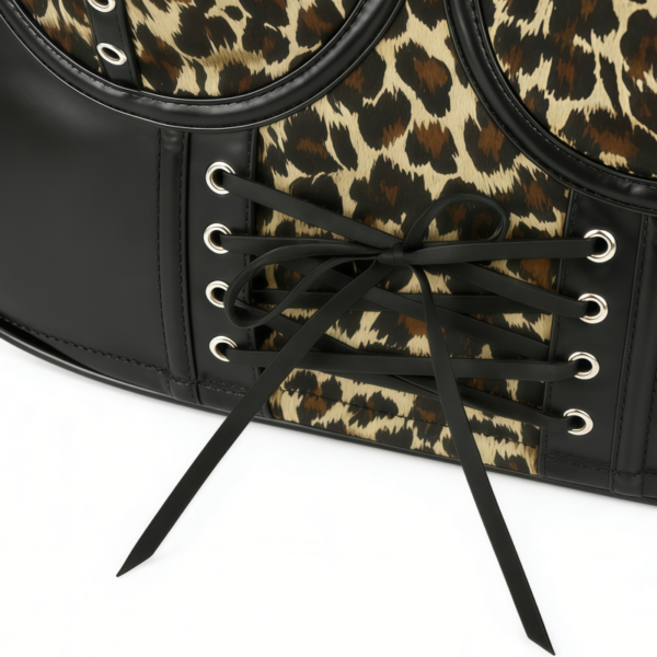 Leopard Corset-Style Crossbody Bag
