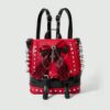 Red & Black Gothic Bow Cross Mini Backpack
