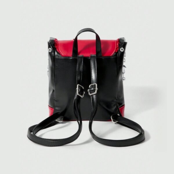 Red & Black Gothic Bow Cross Mini Backpack