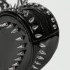 Spiked Black Patent Heart Convertible Backpack