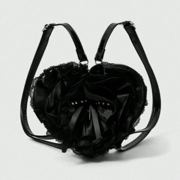 Gothic Ruffled Heart Mini Backpack