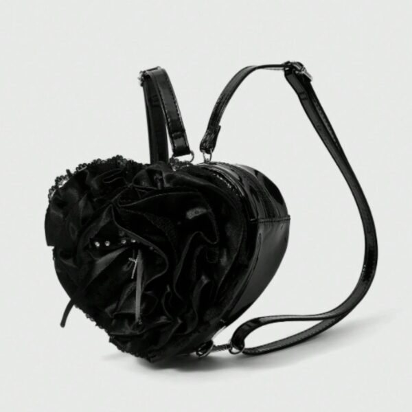 Gothic Ruffled Heart Mini Backpack