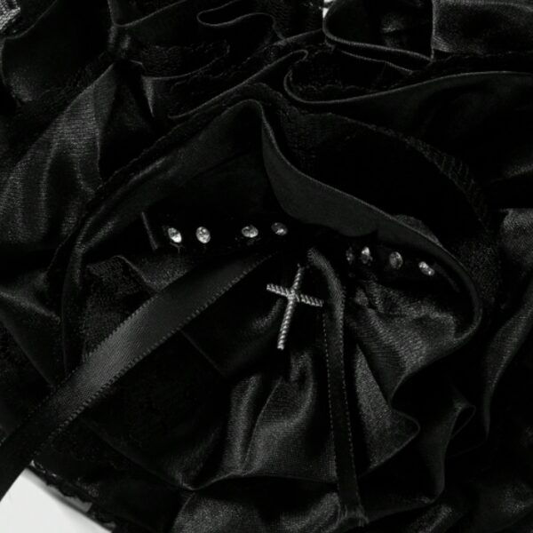 Gothic Ruffled Heart Mini Backpack