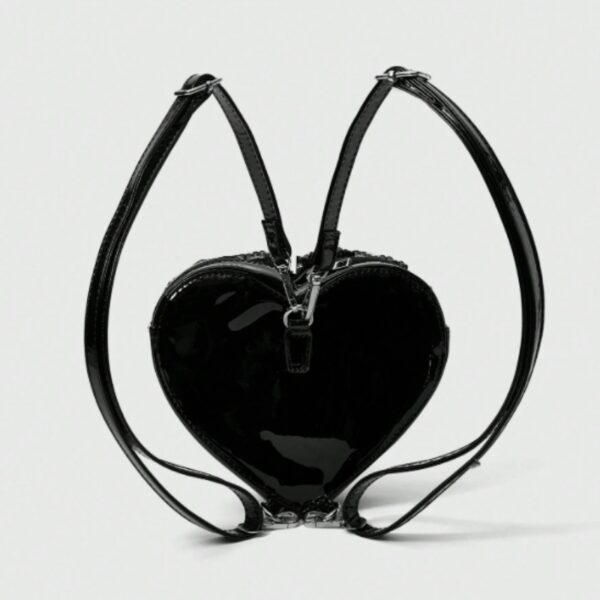 Gothic Ruffled Heart Mini Backpack
