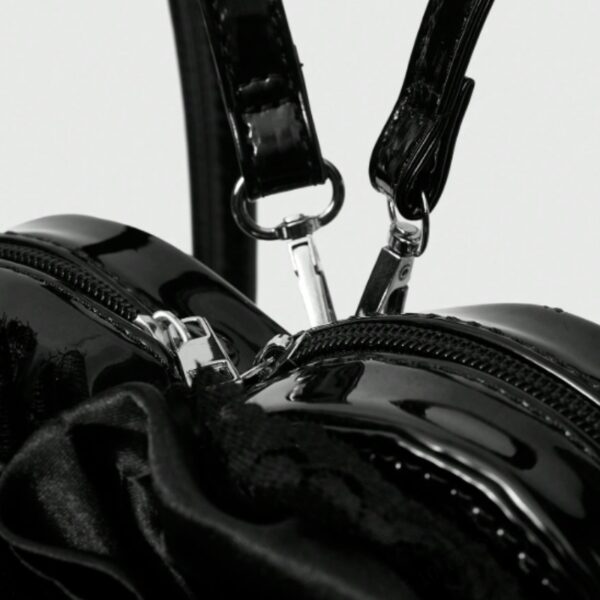 Gothic Ruffled Heart Mini Backpack