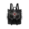 Gothic Rhinestone Cross Ruffle Mini Backpack