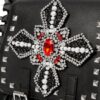 Gothic Rhinestone Cross Ruffle Mini Backpack