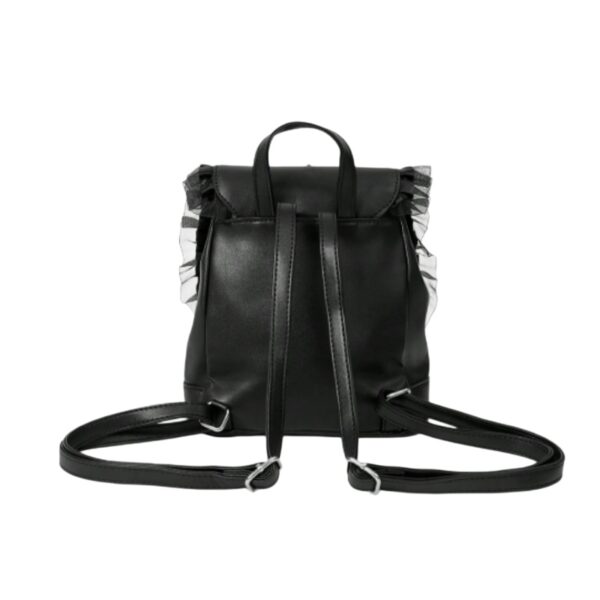 Gothic Rhinestone Cross Ruffle Mini Backpack