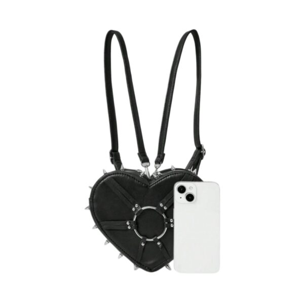 Spiked Harness Heart Mini Backpack