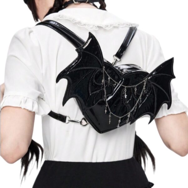 Gothic Bat Wing Chain Crossbody/Backpack Bag