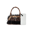 Leopard Print Ruffle Cross Mini Handbag