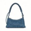 Braided Strap Denim Hobo Shoulder Bag