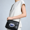 Evil Eye Studded Crossbody Bag