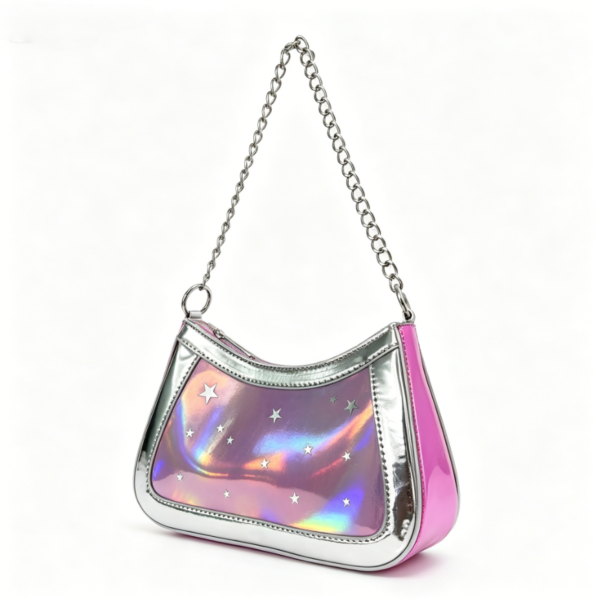 Holographic Star Chain Shoulder Bag