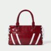 Stripe Lace-Up Mini Handbag