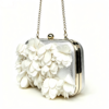 3D Floral Chain Clutch Bag