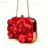 3D Floral Chain Clutch Bag