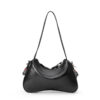 Lace Plaid Bow Bone Shape Shoulder Bag