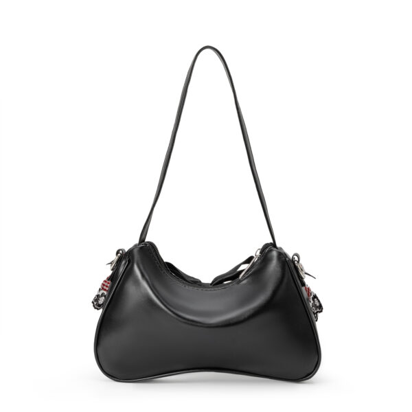 Lace Plaid Bow Bone Shape Shoulder Bag
