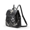 Gothic Cross Rhinestone Chain PU Backpack