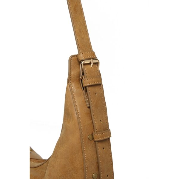 Vintage Studded Crescent Crossbody Bag