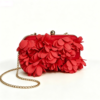 3D Floral Chain Clutch Bag