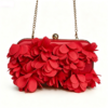 3D Floral Chain Clutch Bag